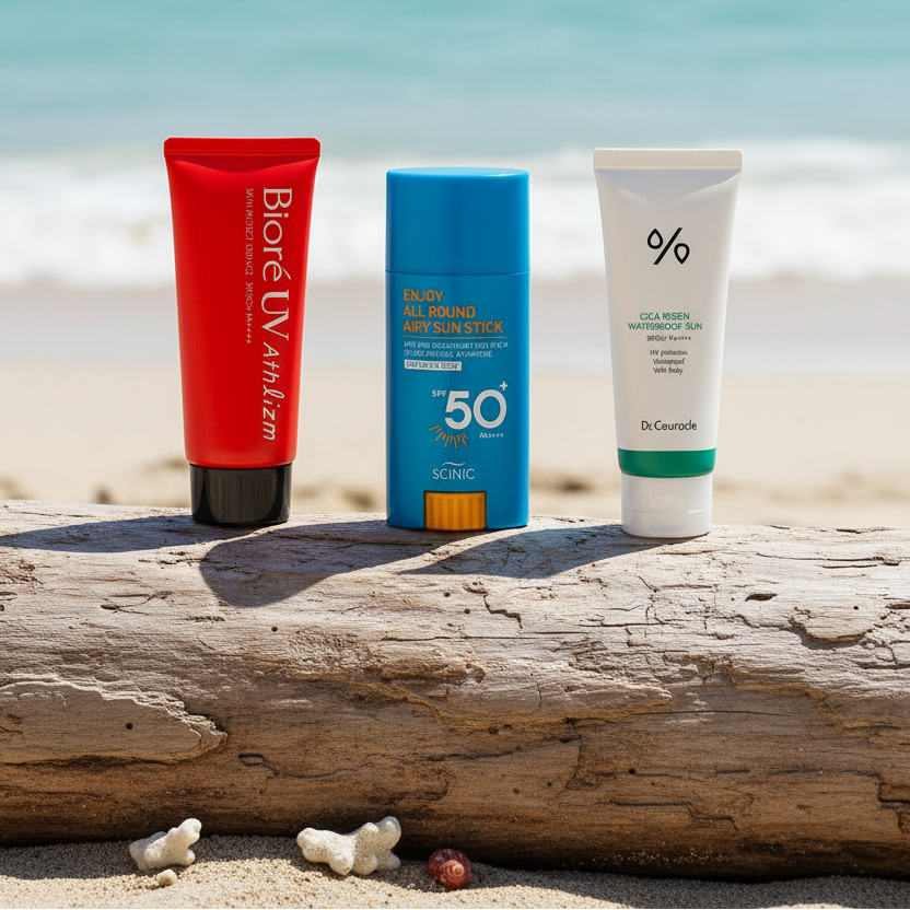 The beach kit - Waterproof SPFs (Face, Body & Reapplication)